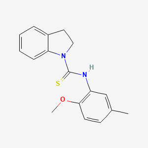 molecular formula C17H18N2OS B4585253 N-(2-甲氧基-5-甲基苯基)-1-吲哚甲硫代酰胺 