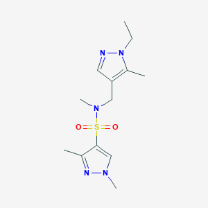 molecular formula C13H21N5O2S B4585279 N-[(1-乙基-5-甲基-1H-吡唑-4-基)甲基]-N,1,3-三甲基-1H-吡唑-4-磺酰胺 