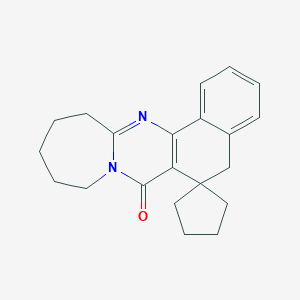 molecular formula C21H24N2O B458529 10,11,12,13-tetrahydro-5H-spiro[azepino[2,1-b]benzo[h]quinazoline-6,1'-cyclopentan]-7(9H)-one 