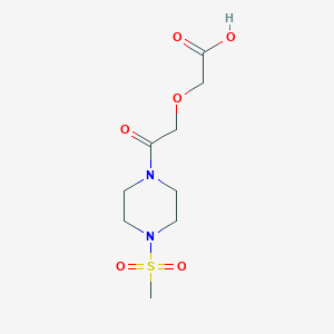 molecular formula C9H16N2O6S B4585305 {2-[4-(methylsulfonyl)-1-piperazinyl]-2-oxoethoxy}acetic acid 