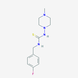 molecular formula C13H19FN4S B4585364 N-(4-fluorobenzyl)-N'-(4-methyl-1-piperazinyl)thiourea 
