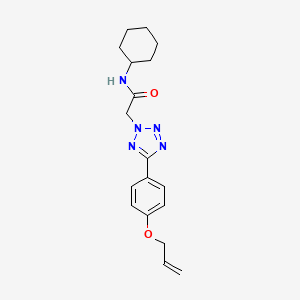 molecular formula C18H23N5O2 B4585399 2-{5-[4-(烯丙氧基)苯基]-2H-四唑-2-基}-N-环己基乙酰胺 