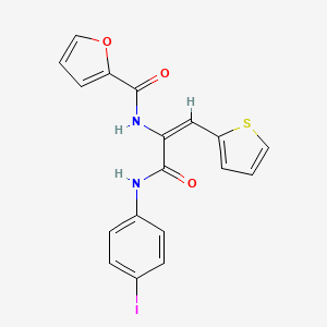 molecular formula C18H13IN2O3S B4585415 N-[1-{[(4-iodophenyl)amino]carbonyl}-2-(2-thienyl)vinyl]-2-furamide 