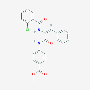 molecular formula C24H19ClN2O4 B458543 Methyl 4-({2-[(2-chlorobenzoyl)amino]-3-phenylacryloyl}amino)benzoate 