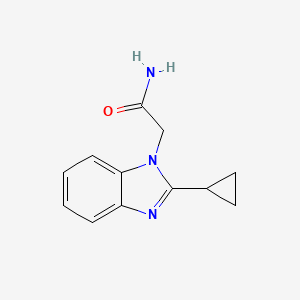 molecular formula C12H13N3O B4585434 2-(2-环丙基-1H-苯并咪唑-1-基)乙酰胺 