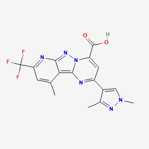 2-(1,3-dimethyl-1H-pyrazol-4-yl)-10-methyl-8-(trifluoromethyl)pyrido[2',3':3,4]pyrazolo[1,5-a]pyrimidine-4-carboxylic acid
