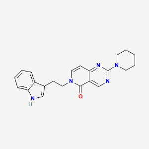 molecular formula C22H23N5O B4585442 6-[2-(1H-indol-3-yl)ethyl]-2-(1-piperidinyl)pyrido[4,3-d]pyrimidin-5(6H)-one 