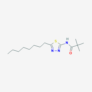 molecular formula C15H27N3OS B4585465 2,2-dimethyl-N-(5-octyl-1,3,4-thiadiazol-2-yl)propanamide 