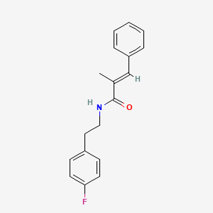 molecular formula C18H18FNO B4585474 N-[2-(4-氟苯基)乙基]-2-甲基-3-苯基丙烯酰胺 