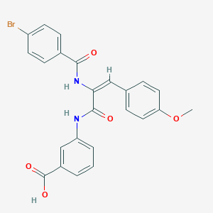 3-{[2-[(4-Bromobenzoyl)amino]-3-(4-methoxyphenyl)acryloyl]amino}benzoic acid