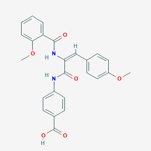 4-{[2-[(2-Methoxybenzoyl)amino]-3-(4-methoxyphenyl)acryloyl]amino}benzoic acid