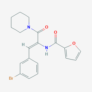 N-[2-(3-bromophenyl)-1-(1-piperidinylcarbonyl)vinyl]-2-furamide