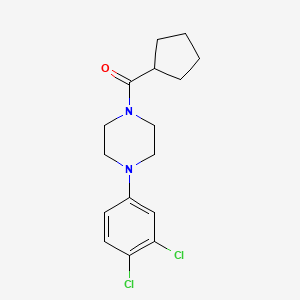 molecular formula C16H20Cl2N2O B4585521 1-(cyclopentylcarbonyl)-4-(3,4-dichlorophenyl)piperazine 