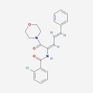 molecular formula C22H21ClN2O3 B458553 2-chloro-N-[1-(4-morpholinylcarbonyl)-4-phenyl-1,3-butadienyl]benzamide CAS No. 333306-77-7