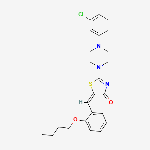 molecular formula C24H26ClN3O2S B4585530 5-(2-butoxybenzylidene)-2-[4-(3-chlorophenyl)-1-piperazinyl]-1,3-thiazol-4(5H)-one 