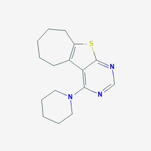molecular formula C16H21N3S B458554 4-(1-piperidinyl)-6,7,8,9-tetrahydro-5H-cyclohepta[4,5]thieno[2,3-d]pyrimidine CAS No. 354550-01-9