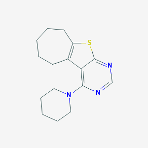 4-(1-piperidinyl)-6,7,8,9-tetrahydro-5H-cyclohepta[4,5]thieno[2,3-d]pyrimidine