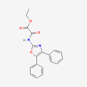 molecular formula C19H16N2O4 B4585546 ethyl [(4,5-diphenyl-1,3-oxazol-2-yl)amino](oxo)acetate 