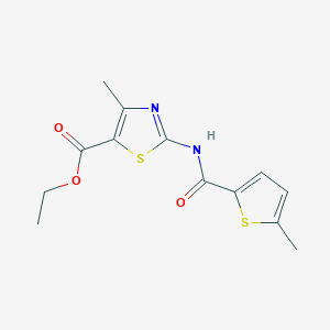 molecular formula C13H14N2O3S2 B4585561 4-甲基-2-[[(5-甲基-2-噻吩基)羰基]氨基]-1,3-噻唑-5-羧酸乙酯 