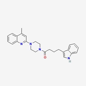 molecular formula C26H28N4O B4585571 2-{4-[4-(1H-吲哚-3-基)丁酰]-1-哌嗪基}-4-甲基喹啉 