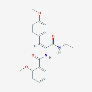 molecular formula C20H22N2O4 B458558 N-[1-[(ethylamino)carbonyl]-2-(4-methoxyphenyl)vinyl]-2-methoxybenzamide 