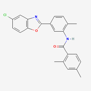 molecular formula C23H19ClN2O2 B4585606 N-[5-(5-chloro-1,3-benzoxazol-2-yl)-2-methylphenyl]-2,4-dimethylbenzamide 