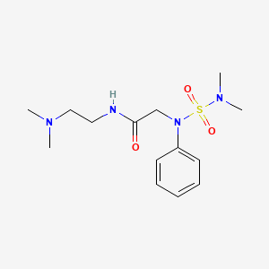 molecular formula C14H24N4O3S B4585607 N~1~-[2-(二甲氨基)乙基]-N~2~-[(二甲氨基)磺酰基]-N~2~-苯基甘氨酰胺 