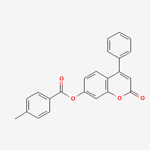 molecular formula C23H16O4 B4585625 2-氧代-4-苯基-2H-色烯-7-基 4-甲基苯甲酸酯 CAS No. 6145-09-1