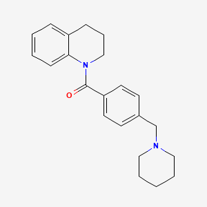 molecular formula C22H26N2O B4585627 1-[4-(1-piperidinylmethyl)benzoyl]-1,2,3,4-tetrahydroquinoline 