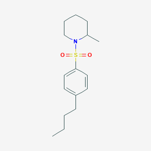 molecular formula C16H25NO2S B4585636 1-[(4-butylphenyl)sulfonyl]-2-methylpiperidine 