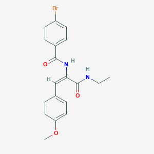 molecular formula C19H19BrN2O3 B458564 4-bromo-N-[1-[(ethylamino)carbonyl]-2-(4-methoxyphenyl)vinyl]benzamide 