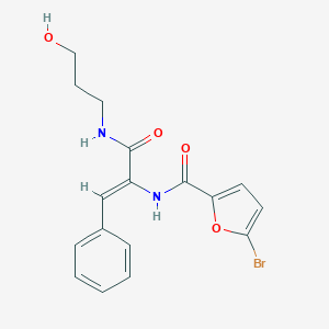 5-bromo-N-(1-{[(3-hydroxypropyl)amino]carbonyl}-2-phenylvinyl)-2-furamide