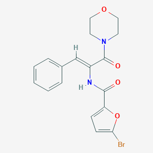 molecular formula C18H17BrN2O4 B458566 5-bromo-N-[1-(4-morpholinylcarbonyl)-2-phenylvinyl]-2-furamide 