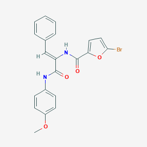 molecular formula C21H17BrN2O4 B458567 5-bromo-N-{1-[(4-methoxyanilino)carbonyl]-2-phenylvinyl}-2-furamide 