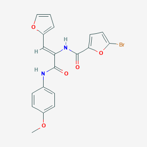 molecular formula C19H15BrN2O5 B458568 5-bromo-N-{2-(2-furyl)-1-[(4-methoxyanilino)carbonyl]vinyl}-2-furamide 