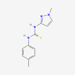 molecular formula C12H14N4S B4585685 N-(4-methylphenyl)-N'-(1-methyl-1H-pyrazol-3-yl)thiourea 