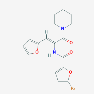 molecular formula C17H17BrN2O4 B458570 5-bromo-N-[2-(2-furyl)-1-(1-piperidinylcarbonyl)vinyl]-2-furamide 