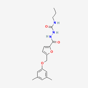 molecular formula C18H23N3O4 B4585704 2-{5-[(3,5-dimethylphenoxy)methyl]-2-furoyl}-N-propylhydrazinecarboxamide 