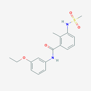 molecular formula C17H20N2O4S B4585707 N-(3-ethoxyphenyl)-2-methyl-3-[(methylsulfonyl)amino]benzamide 