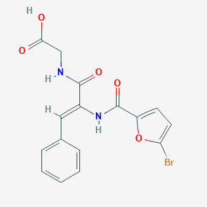 molecular formula C16H13BrN2O5 B458572 ({2-[(5-Bromo-2-furoyl)amino]-3-phenylacryloyl}amino)acetic acid 