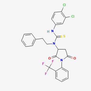 N'-(3,4-dichlorophenyl)-N-{2,5-dioxo-1-[2-(trifluoromethyl)phenyl]-3-pyrrolidinyl}-N-(2-phenylethyl)thiourea