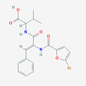 molecular formula C19H19BrN2O5 B458573 N-{2-[(5-bromo-2-furoyl)amino]-3-phenylacryloyl}valine 