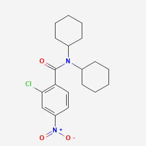 molecular formula C19H25ClN2O3 B4585766 2-chloro-N,N-dicyclohexyl-4-nitrobenzamide 