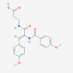 molecular formula C21H22N2O6 B458577 N-[2-[(4-methoxybenzoyl)amino]-3-(4-methoxyphenyl)acryloyl]-beta-alanine 