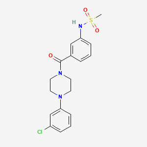 N-(3-{[4-(3-chlorophenyl)-1-piperazinyl]carbonyl}phenyl)methanesulfonamide