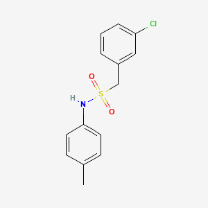 molecular formula C14H14ClNO2S B4585803 1-(3-chlorophenyl)-N-(4-methylphenyl)methanesulfonamide 