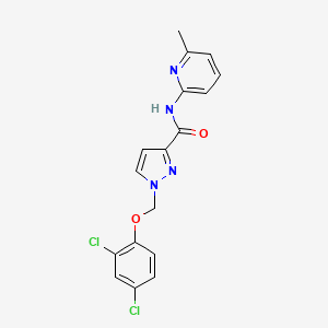 molecular formula C17H14Cl2N4O2 B4585807 1-[(2,4-dichlorophenoxy)methyl]-N-(6-methyl-2-pyridinyl)-1H-pyrazole-3-carboxamide 