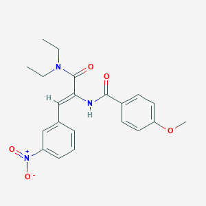 molecular formula C21H23N3O5 B458584 N-(1-[(diethylamino)carbonyl]-2-{3-nitrophenyl}vinyl)-4-methoxybenzamide 