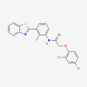 molecular formula C22H16Cl2N2O2S B4585844 N-[3-(1,3-benzothiazol-2-yl)-2-methylphenyl]-2-(2,4-dichlorophenoxy)acetamide CAS No. 5848-49-7