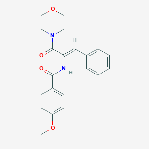 molecular formula C21H22N2O4 B458585 4-methoxy-N-[1-(4-morpholinylcarbonyl)-2-phenylvinyl]benzamide 